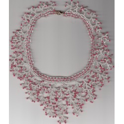 Collier Corail blanc rose