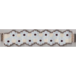 Bracelet Aster blanc aquamarine