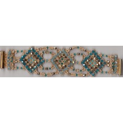 Bracelet Mosaique carribean blue pacifique opale