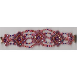 Bracelet Mosaique dark saphir indian red