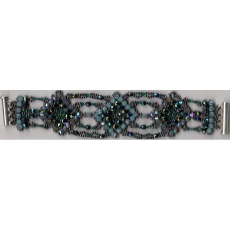 Bracelet Mosaïque turquoise or