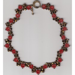 Collier Princesse or corail