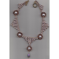 Collier Walis lilas or